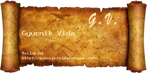 Gyurnik Vida névjegykártya